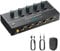 YGiTK Mini Audio Mixer, 4 Channel Stereo Line Mixer 1/4 & 1/8 TSR Audio Output Input Jack, Line Mixer Stereo/Mono Independent Control and Switch for Guitars, Bass, Keyboards, Dynamic Microphone