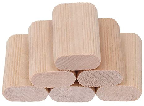 Dübellehre, 50 Stück, Holzdübelstopper, Buche, Einsteckdübelblock, Holzdübel, Domino-Verbindungswerkzeug, Hartholz-Rillendübel für Holzbearbeitung, Möbelspleißen (8 * 22 * 40MM)