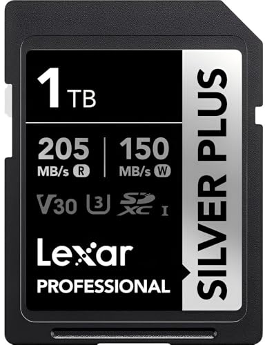 LEXAR Silver Plus UHS-1 1TB SD Card V30 R205/W150