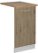 Vicco Geschirrspülblende R-Line, Geschirrspüler Fronttür, Artisan-Eiche, 45 cm, AP Eiche