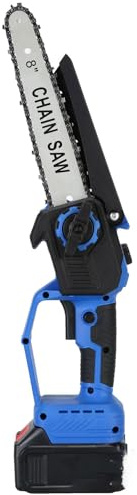 Blissbuilt Sega a Catena Elettrica Portatile 8 Pollici Motosega Elettrica,con Interruttore di velocità Continuo,Motosega Elettrica a Batteria con Blocco di Sicurezza,per Il Taglio del Legno Giardini