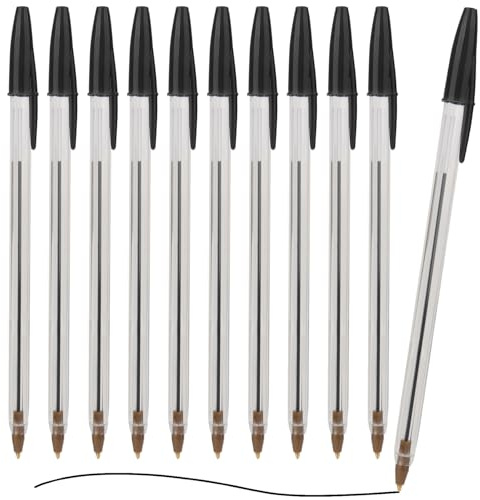 MOTIBACK 50 Stück Kugelschreiber Set - Blau Kugelschreiber mit Hochwertiger Tinte für Büro, Schule und Studium (Blau, 50pcs) (Schwarz, 50pcs)