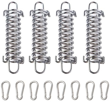Vimmvid Juego de fijación para toldo, 12 unidades, muelles tensores, muelles tensores, muelles de tracción con ganchos, ideal para exteriores, camping, jardinería y proyectos de bricolaje