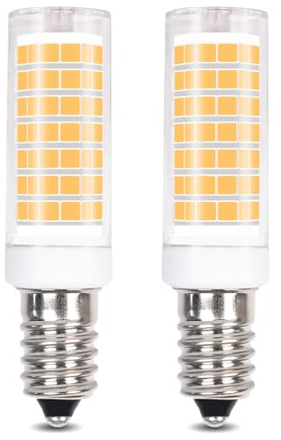 Zyrvolux E14 LED Lampe 6W (Ersatz 60W Halogenlampe), Warmweiß 3000K, E14 Glühbirne LED Birne AC220V-240V für Kühlschrank, Extraktor, Tischlampen & Deckenlampen – 2er-Set