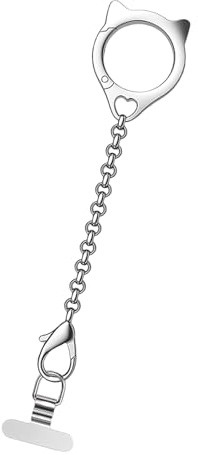 Strong Metal Phone Strap Removable Ring Holder Slip Hook Portable Metal Phone Strap Decoration Cat Theme Accessories