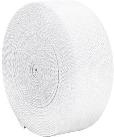 Gummiband Nähen 4 cm Breit, 10 Meter Breites Gummiband 40mm zum Nähen für Hosenbund Weiß Gummizugband für DIY Handwerk