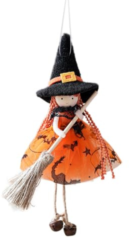 Zegaqae Küchenhexen Puppe,Halloween Hexen Anhänger | Figur Gruselig Hängbar Deko Für Fenster Küche Garten Wand