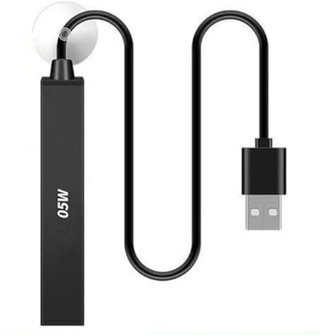 CWOQOCW USB-Aquarium-Heizung, 5 W/10 W, für effiziente stufenweise Temperaturregelung, für Wasserhaustiere, Wärmestabilität, nicht für Schildkrötenbecken (5 W)