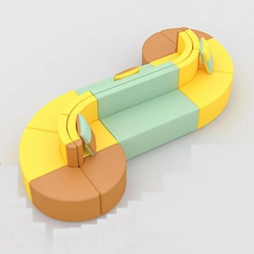 KIBONCY Innovative Sofa Combination, Creative Lounge Seating Group with Modular Design, Perfect for Artistic Waiting Zones, Reception Areas, and Contemporary Spaces(D)