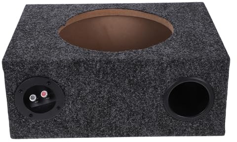 10-Zoll Auto Subwooferbox, Geschlossene Gehäuse für Kofferraum | Plüsch, Holz, ABS, Zinklegierung, Schwarze Ausführung, Einfache Montage, für Endstufenanschlüsse