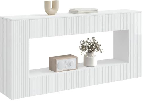 vidaXL Konsolentisch Hochglanz Weiß 155 x 29 x 74 cm Holzwerkstoff