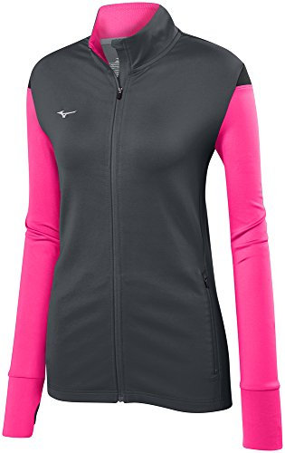 Mizuno Youth Horizon Full zip pallavolo giacca antracite/nero/rosa shocking