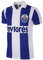 COPA Herren FC Porto 1986-87 Football T-Shirt mit Retro-Fußballkragen, weiß/blau, L