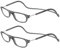 TBOC Pack: Lesebrille Lesehilfe für Herren Damen – (Zwei Einheiten) Dioptrien +4.00 Grau Fassung Stärke PC Handy Faltbar Frau Mann Magnetverschluss Clip Alterssichtigkeit Presbyopie