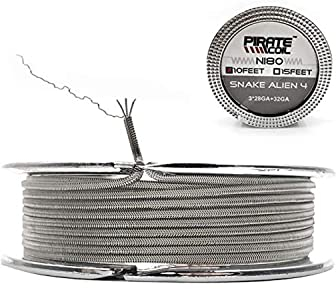 Bobinas de alambre preconstruidas de 10 pies AWG 28GAx3+32GA ni80 de nicromo alienígena 80 de resistencia al calor para uso doméstico de cableado