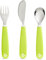 Munchkin Splash Toddler Cutlery Set (Fork, Knife & Spoon), Green