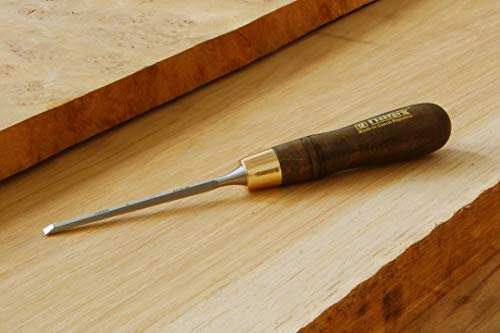 Narex 8116 Cabinetmaker's Chisel (Black) (6mm) - Chrome Manganese Steel Blade, Straight Edge, Hornbeam Wood Handle