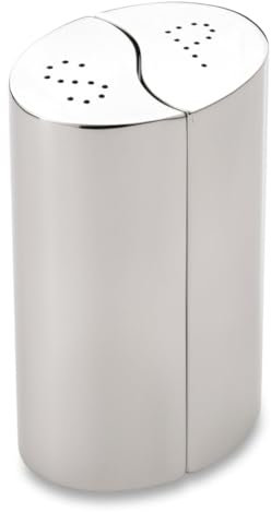 Ndimates Mix & Match - Juego de salero y pimentero con engranajes cerámicos (2 unidades), Acero inoxidable 18/8, 15 cm