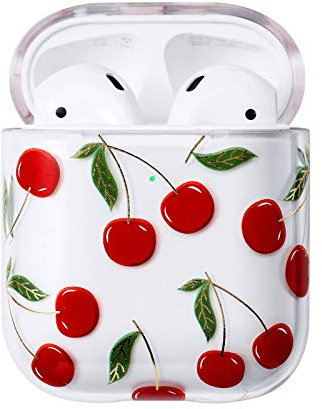 AKABEILA Hülle Kompatibel mit AirPods 2 2019 & 1 2016 Klare Schutzhülle Nettes Muster PC Case Skin Cover für Apple AirPods 2 & 1 Generation Ladehülle Tasche Unterstützt Kabelloses Laden