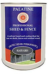 Palatine Professional Shed & Fence Paint 5lt | Oil Based Paint for use on Sheds & Fences (Slate Grey)