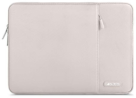 MOSISO Laptop Sleeve Hülle Kompatibel mit MacBook Air/Pro,13-13,3 Zoll Notebook,Kompatibel mit MacBook Pro 14 M3 M2 M1 Chip Pro Max 2024-2021, Polyester Vertikale Stil Laptoptasche, Stein Grau