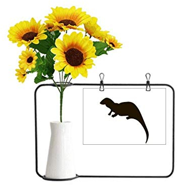 Beauty Gift Künstliche Sonnenblumenvasen, Motiv: schwarze Seetotter, mit Seettier-Motiv, für Flaschen