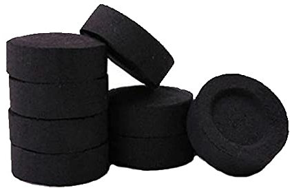 KAV 100 Discs Quick Lighting Charcoal for Instant Light, Hookah Nargila Shisha, Smoking Pipe, Flame Light and Incense Burner - Pack of 10 Rolls Coal