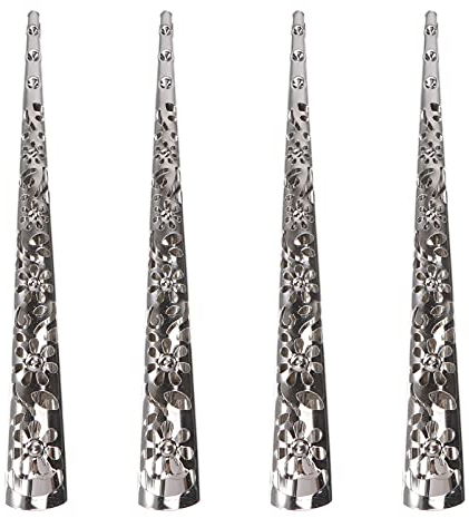 Minkissy 4Pcs Vintage Haar Alligator Clip Silber Blume Schnabel Clip Große Alligator Haarspange für Frauen Mädchen Haar Zubehör