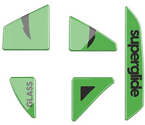 Superglide – Pieds de Souris Les Plus Rapides et Les Plus Lisses fabriqués avec du Verre Ultra résistant sans défaut Semelle Super Rapide Lisse et Durable pour Razer Basilisk Ultimate [Vert]