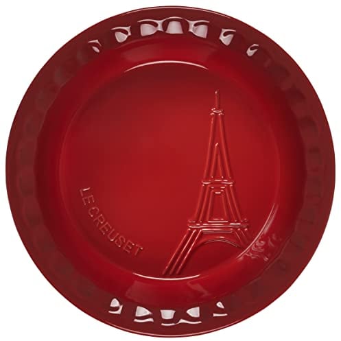 Le Creuset Kuchenform aus Steingut, Eiffelturm-Kollektion, 22,9 cm, Kirschrot