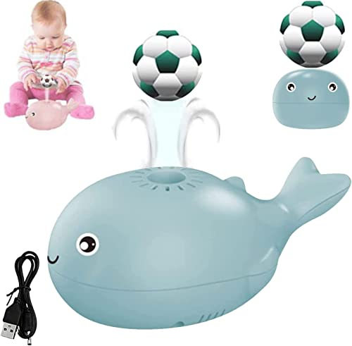 Floating Ball Little Whale Toy, Elektrisches Wal-Schwimmball-Spielzeug, süßer Wal-Badeball, Süßes Walspielzeug mit USB-Ladekabel, tragbares Geschenk für Kinder (Blau)