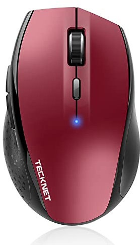 TECKNET Bluetooth Mouse, 4800 DPI WirelessMouse, Cordless Mice Ergonomic Portable for Laptop, Computer Mouse witb 6 Adjubstable DPI, PC Mouse with 24 Month Battery Life, Battery Indicator
