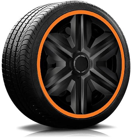 RADKAPPEN-KÖNIG 15 15 Zoll RKK21 LUX Orange RADBLENDEN RADKAPPEN