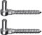 Insaga Charnière de Portail M12, 2pcs Quincaillerie à Goupille Crochet à Vis de Ferme Robuste en Métal pour Clôture en Bois/Portail de Jardin/Portail de Champ/Allée avec Boulon de 16mm, 11cm