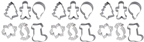 ibasenice 18 Stück Formen Stiefel Lebkuchen Gadget Spiele Schöne Clus-Formen: Geformte Weihnachten Mann Stiefelglocke Korea Mousse Schneeflocke Winterzubehör Form Zuckerkekse Spielformen