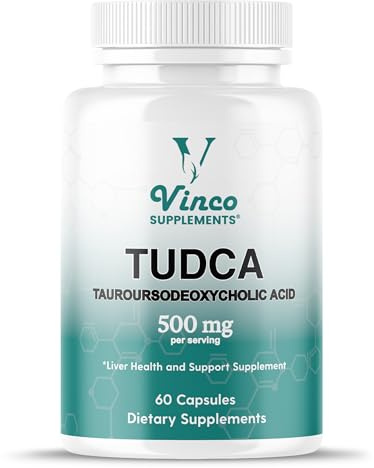 TUDCA Bile Salts Liver detox & Support Supplement - 60 Capsules,500mg per Serving - Tauroursodeoxycholic Acid - Genuine Bile Acid TUDCA with Strong Bitter Taste - Non-GMO & Gluten Free- Made in The UK