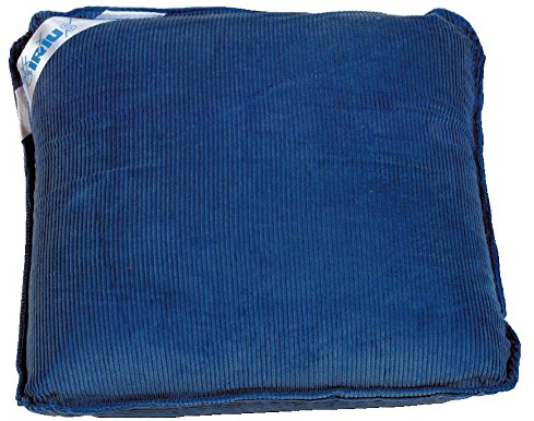Sport-Thieme Vibrationskissen | Massagekissen mit druckempfindlicher Vibrationsfunktion | Batteriebetrieben, Waschar, Leicht u. Mobil | 100% Baumwolle | 30x30 cm | Blau