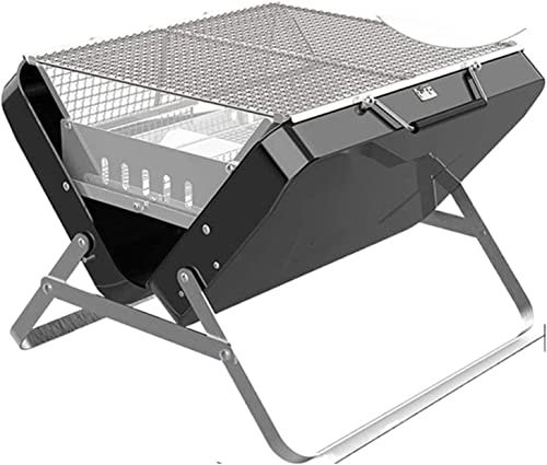 Parrillas de carbón Parrilla de Barbacoa de carbón para el hogar pequeña Estufa de Kebabs de Barbacoa Plegable portátil Estufa de Barbacoa portátil de Acero Inoxidable para Exteriores