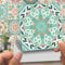 Tile Sticker Vintage Mint Green Moroccan Self Adhesive Tiles Transfer Sticker for Bathroom Kitchen,Peel and Stick DIY Splashback for Cooker Adhesive Vinyl Wall Decoration 18pcs 15cm(6)