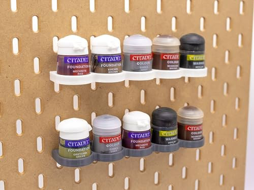 Farbhalter Citadel 12 ml für IKEA SKADIS | Halterung für Acrylfarben für Miniaturen, Organisation für Acrylfarben