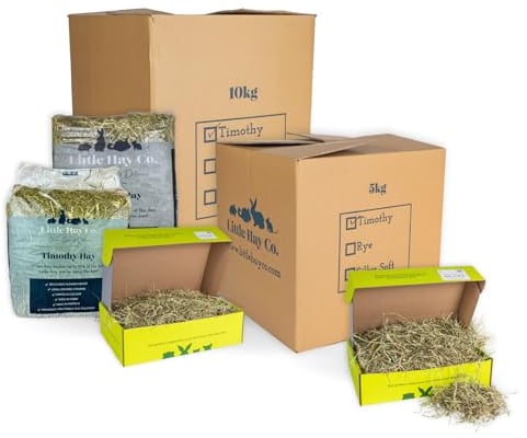 Little Hay Co Premium Pure Timothy Hay | Barn Dried, Feeding Hay | High in Fibre & Low Calcium | Choose from 5 Size Varieties Perfect for Your Furry Pals | 1kg, 2kg, 4kg, 5kg, and 10kg