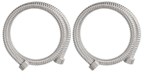 PATIKIL G1/2 x 31,5 Pouces Tuyau Flexible de Chauffe-Eau d'Acier Inoxydable, 2 Pcs Tuyau de Connecteur de Chauffe-Eau Ondulé Durable, pour Raccord de Conduites d'Eau