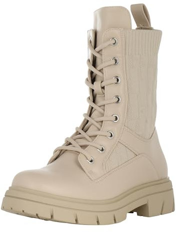 Queentina Damen Schnürstiefeletten K1060-KB Beige-37