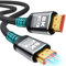 10K 8K HDMI Cable 2.1, 3M/10FT Ultra High Speed HDMI Cable Braided Cord, HDMI Cables 48Gbps (8K@60Hz 7680x4320, 4K@120Hz) Supports Dynamic HDR 10 eARC 3D, Dolby Atmos Compatible with Roku TV/PS5/HDTV
