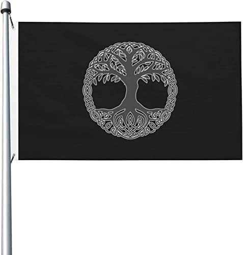 Garten Flaggen Odin_Viking_Norse Ree Des Lebens Garten Banner Durable Balkonflagge Weatherproof Personality Flags Für Party Outdoor Festival 90x152cm