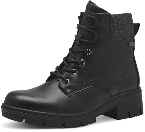 Jana Damen Winterstiefeletten zum Schnüren Wasserabweisend Vegan, Schwarz (Schwarz), 41 EU