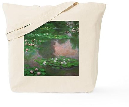 CafePress Claude Monet Water Lilies Tote Bag Natural Canvas Tote Bag, Reusable Shopping Bag