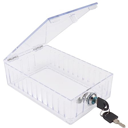 Large Clear Acrylic Thermostat Guard Cover with Lock Prevents Tampering/Damage for Most Thermostats, Easy Installation