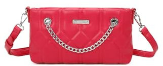 QUEEN HELENA Borsa Piccola a Tracolla Borsetta Rigida Elegante Pochette Donna M1020 (Fucsia)
