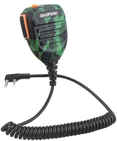 BAOFENG Radio Microphone,Remote Shoulder Police Mic UV-5R BF-F8HP 5RM UV-21R K5PLUS UV-17R TIDRADIO TD-H3 TD-H8 Quansheng UV-K5 walkie Talkie Handheld Speaker mic (Camo*1 pack)